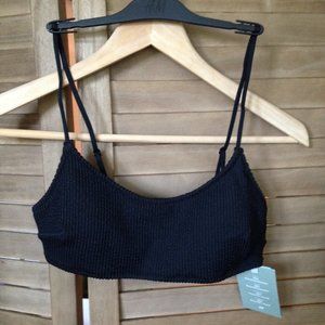 Cute Lightly Padded Black Swimwear Top, NWT, Size 6